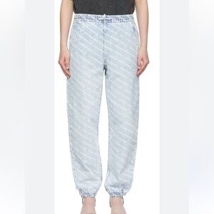 Alexander Wang Logo Jogger Jeans in Pebble Bleach